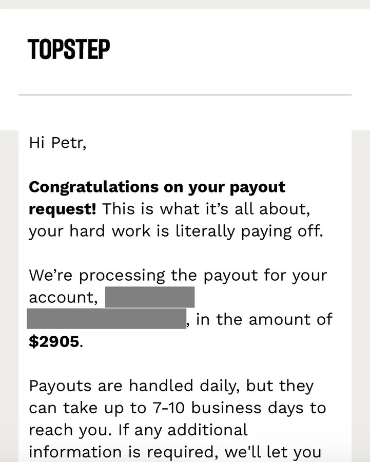 Trader Payout